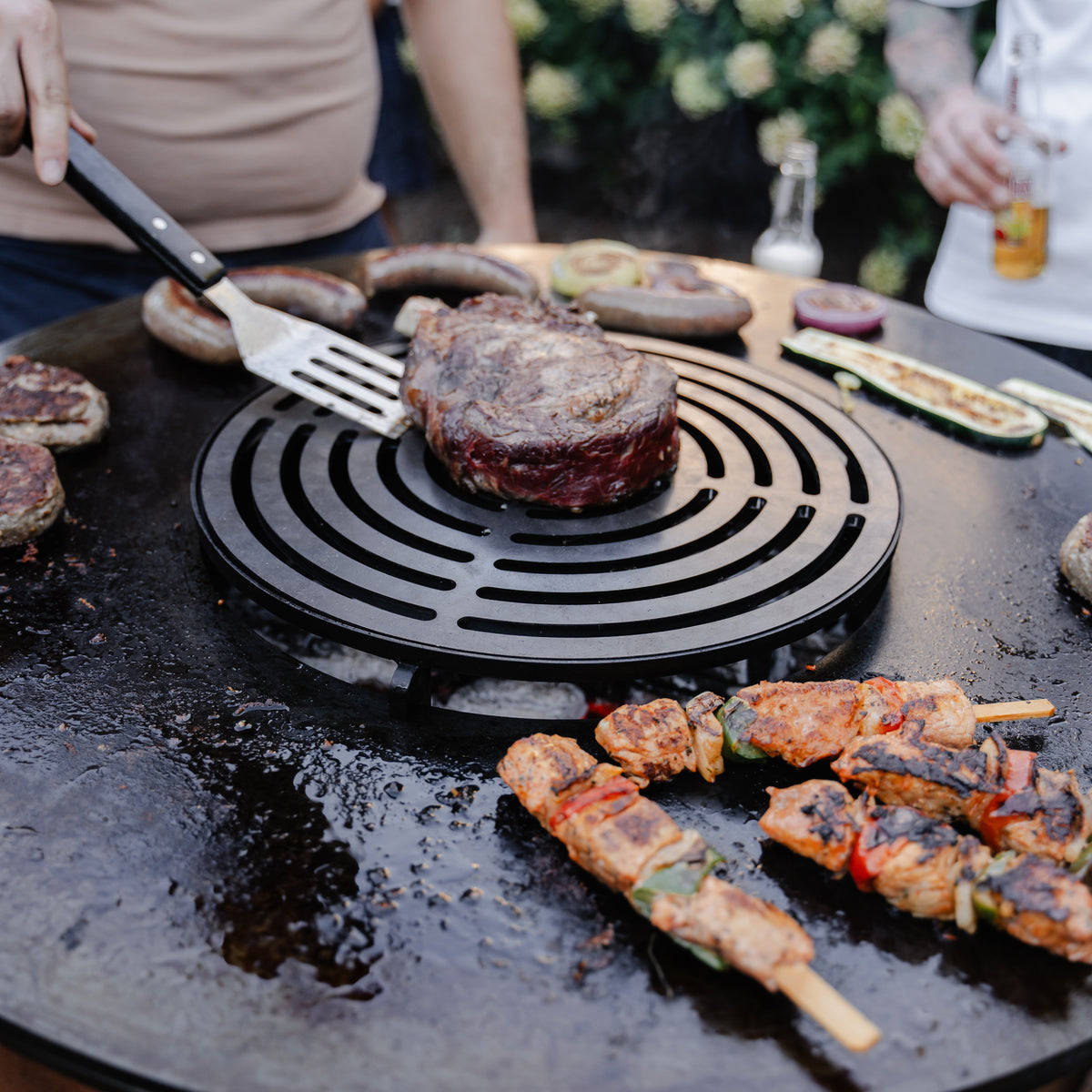 BBQ Plancha Grill Big Jack Acero corten 3.0 - Con tapa y leñero