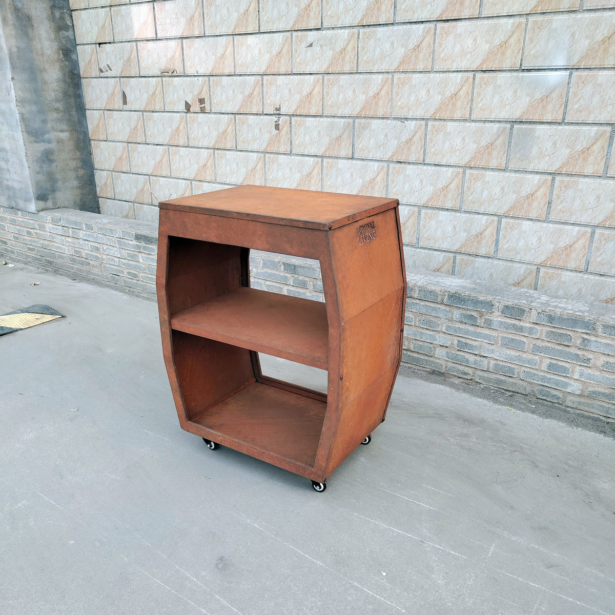 Mesa de trabajo BBQ Plancha - Tabla Cortar Acero Corten - Sin Tabla de Cortar