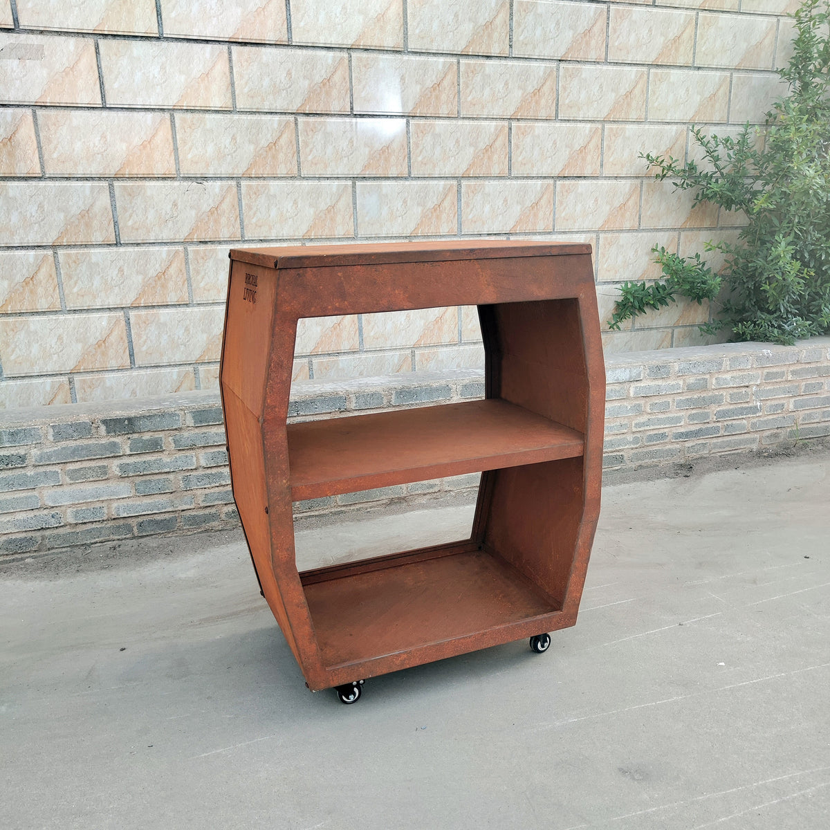 Mesa de trabajo BBQ Plancha - Tabla Cortar Acero Corten - Sin Tabla de Cortar