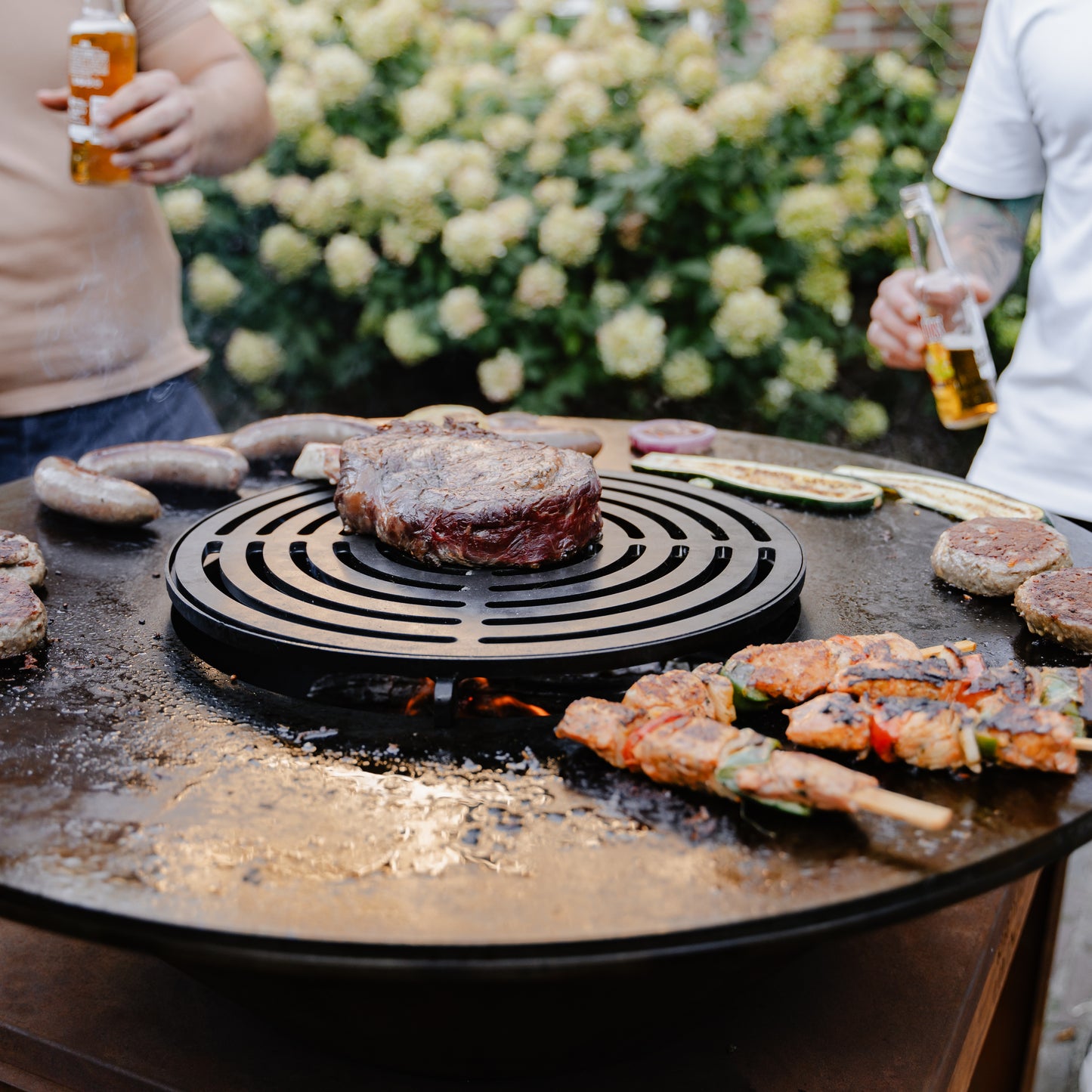 BBQ Plancha Grill Big Jack Acero corten 3.0 - Con tapa y leñero