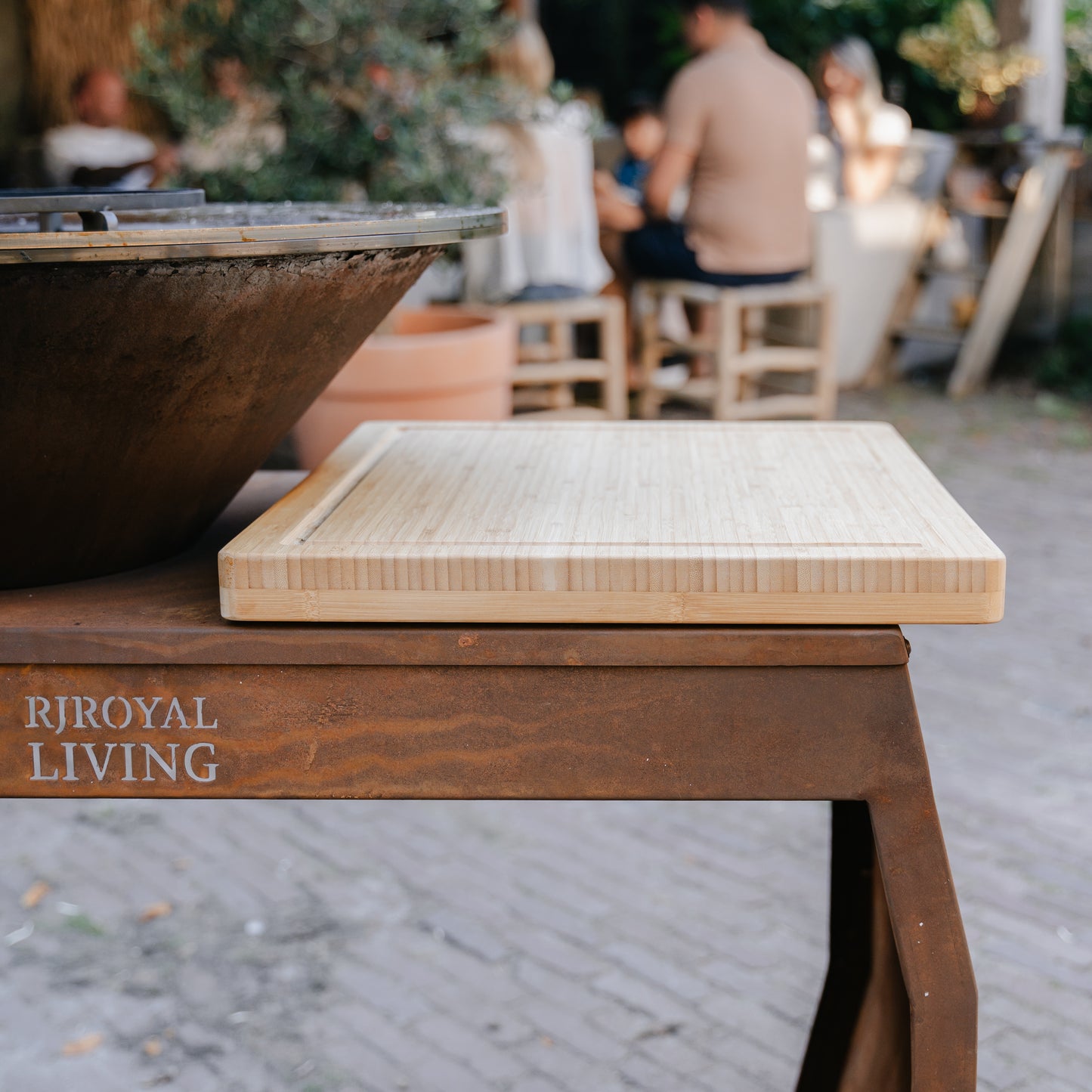 BBQ Plancha Grill Big Jack Acero corten 3.0 - Con tapa y leñero