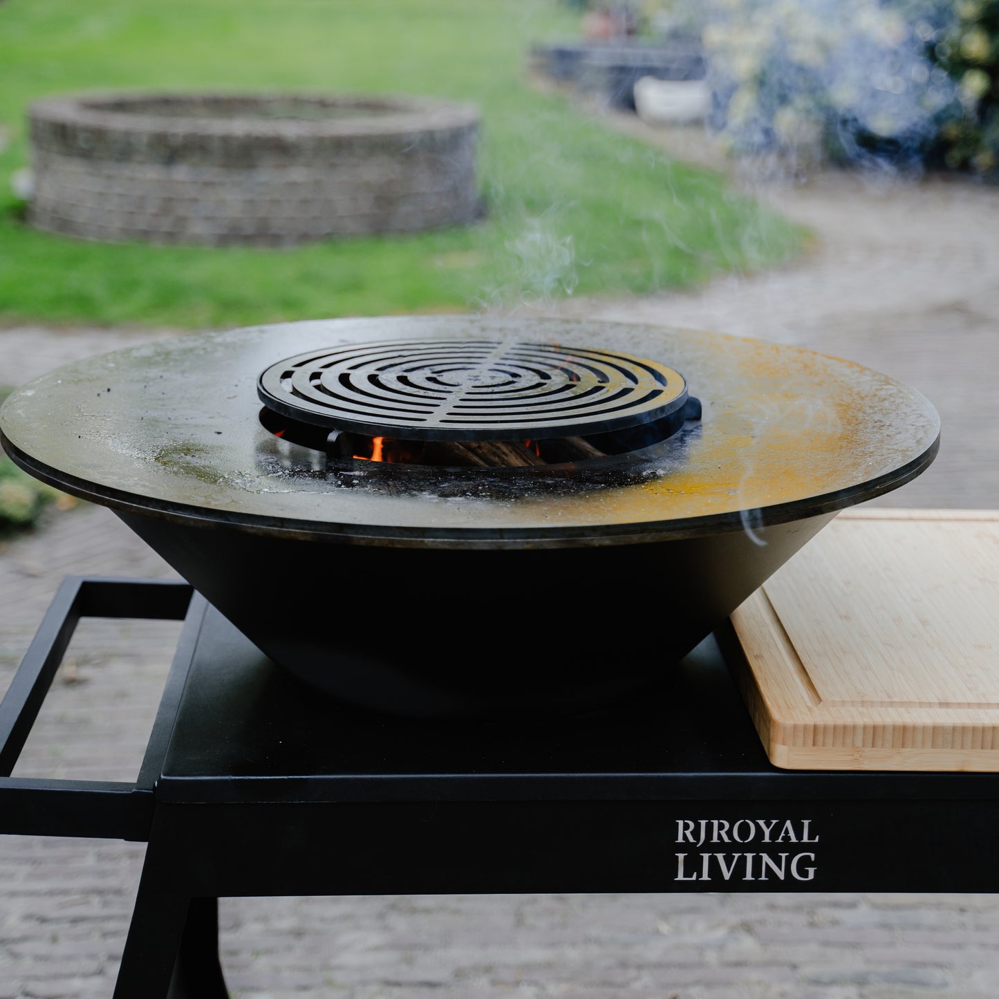 BBQ Plancha Grill Big Jack Black 3.0 - Con tapa y leñero