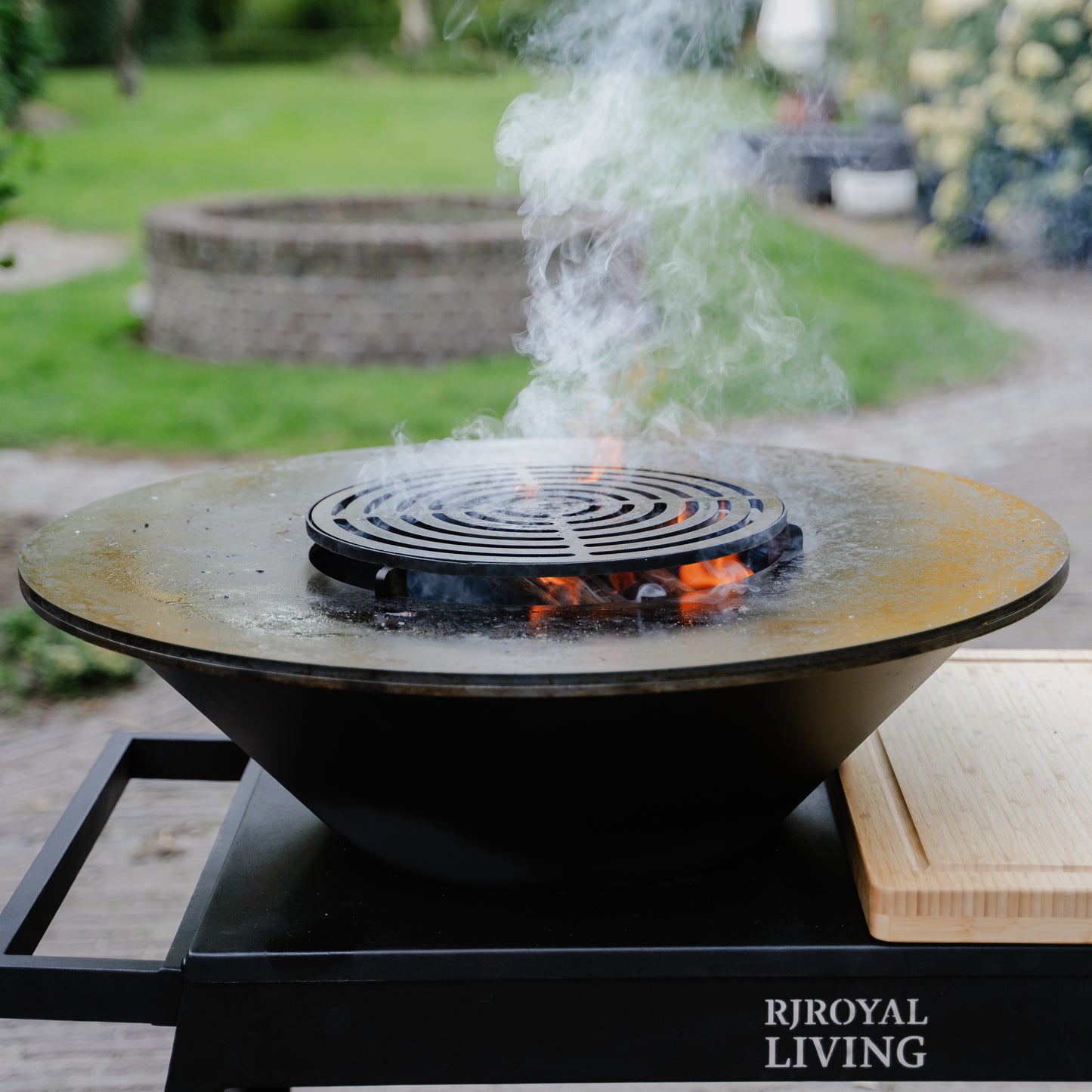 BBQ Plancha Grill Big Jack Black 3.0 - Con tapa y leñero